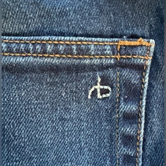 NEW w/o Tags Rag & Bone Wren High-Rise Slim Straight Jean Raw Hem Size 26 - Picture 14 of 16